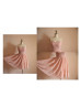 Strapless Sweetheart Dusty Pink Pleated Lace Short Bridesmaid Dress