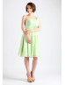 One Shoulder Light Green Pleats Chiffon Short Prom Dress