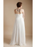 Strapless Ivory Chiffon Beach Wedding Dress