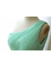 One Shoulder Mint Green Chiffon Short Wedding Bridesmaid Dress