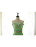 Beaded Strapless Sweetheart Pale Green Chiffon Pleated Bridesmaid Dress