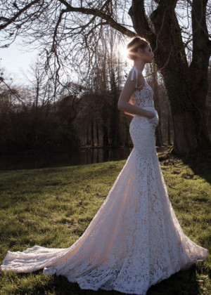 Sexy Backless Mermaid Lace Wedding Dress