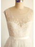 Ivory Lace Tulle Wedding Dress
