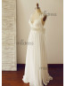 Ivory Beaded Lace Chiffon Wedding Dress