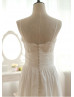 Spaghetti Straps Ivory Lace Taffeta Glitter Wedding Dress