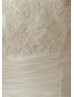 Spaghetti Straps Ivory Lace Taffeta Glitter Wedding Dress