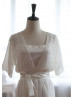 Double Layers Designed Top Chiffon Long Wedding Dress