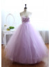 Lavender Satin Tulle Long Wedding Dress Lavender Satin Tulle Long Wedding Dress
