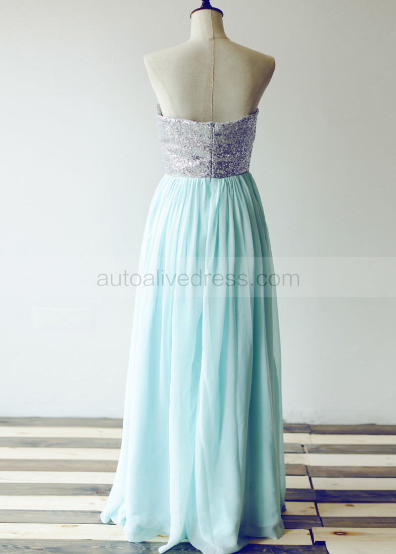 strapless open back dress Tiffany Blue Soft Satin Spaghtti Strap Mermaid Fashion Prom Dresses.PD –  AlineBridal