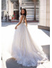 White Beaded Lace Sequin Long Prom Dress White Beaded Lace Sequin Long Prom Dress