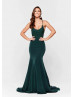 Scoop Neck Beaded Emerald Lace Long Prom Dress Scoop Neck Beaded Emerald Lace Long Prom Dress