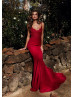 Beaded Red Lace Ponti Gorgeous Long Evening Dress Beaded Red Lace Ponti Gorgeous Long Evening Dress