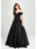 Off Shoulder Satin Lace Long Prom Dress