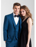 V Neck Beaded Lace Chiffon Slit Prom Dress