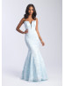 Strapless Lace Open Back Long Prom Dress