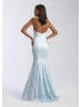 Strapless Lace Open Back Long Prom Dress Strapless Lace Open Back Long Prom Dress