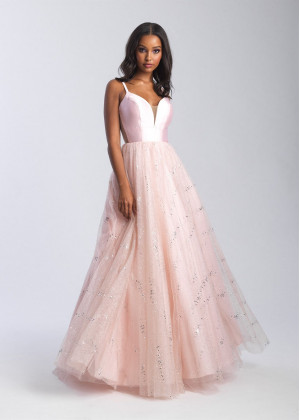 Satin Sparkle Tulle Butterfly Back Prom Dress Satin Sparkle Tulle Butterfly Back Prom Dress