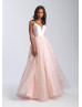 Satin Sparkle Tulle Butterfly Back Prom Dress