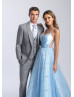 Satin Sparkle Tulle Butterfly Back Prom Dress
