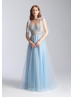 Sweetheart Neck Beaded Lace Tulle Prom Dress