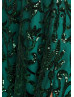 Green Sequin Tulle Slit Prom Dress With Horsehair Hem