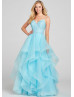 Beaded Lace Glitter Tulle Ruffle Prom Dress