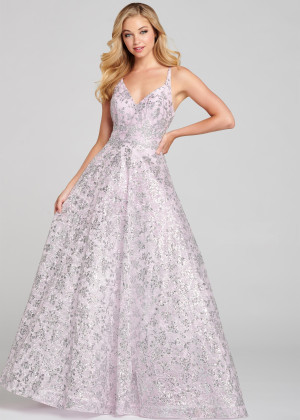 Sequin Open Back Sparkle Prom Dress