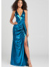 Sexy Liquid Lame Slit Prom Dress