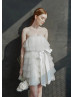 Strapless Ivory Pleated Tulle Short Prom Dress Ball Dress Strapless Ivory Pleated Tulle Short Prom Dress Ball Dress