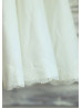 Ivory Cotton Lace Trim Flower Girl Dress