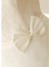 Cap Sleeves Ivory Lace Chiffon Sheer Back Short Wedding Dress