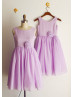 Lavender Chiffon Short Bridesmaid Dress