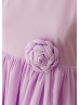 Lavender Chiffon Short Bridesmaid Dress