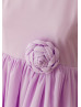 Lavender Chiffon Short Bridesmaid Dress Photoshoot Dress