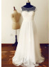 Polka Dots Tulle Lace Long Wedding Dress