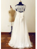 Polka Dots Tulle Lace Long Wedding Dress