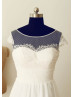 Polka Dots Tulle Lace Long Wedding Dress