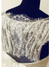 Polka Dots Tulle Lace Long Wedding Dress