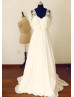 Double Layers Designed Top Lace Chiffon Long  Wedding  Dress