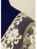 Double Layers Designed Top Lace Chiffon Long  Wedding  Dress