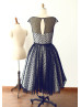 Black Polka Dot Tulle Mother Of The Bride Dress