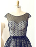 Black Polka Dot Tulle Mother Of The Bride Dress
