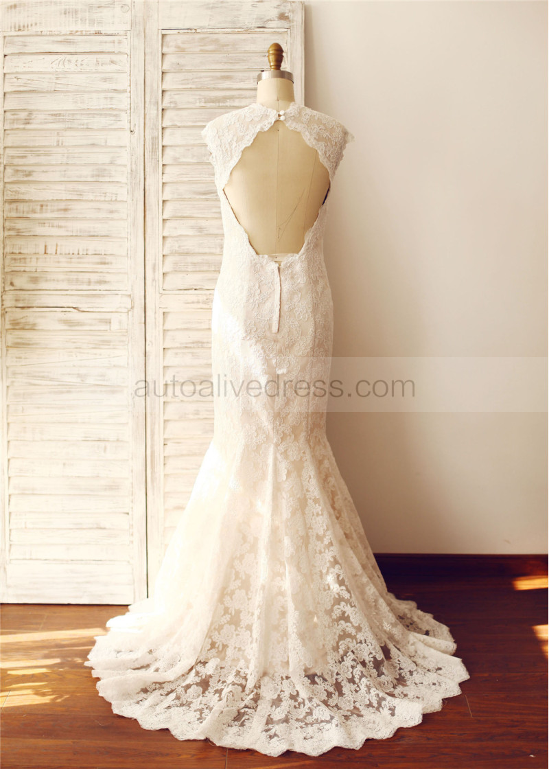mauve mermaid prom dress Lilac Mermaid Lace Prom Dresses,Open Back Evening Dress,PD00428, US20W / Red