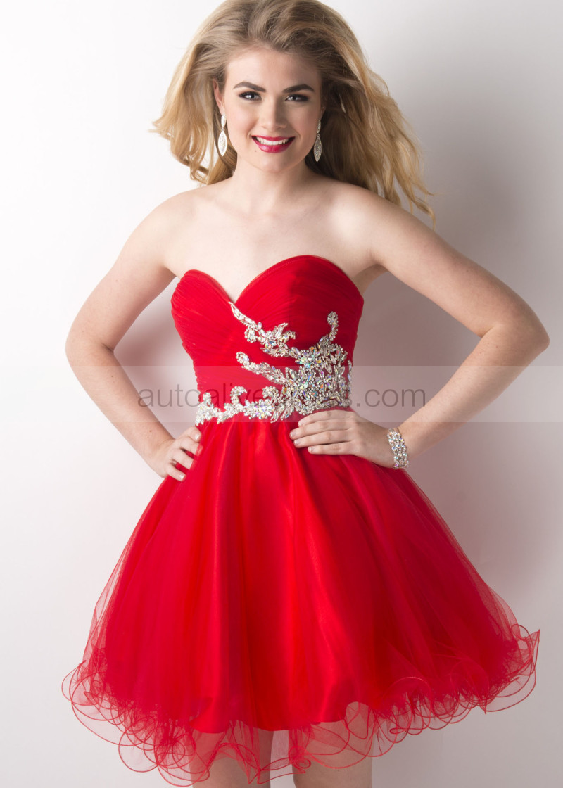 white christmas dresses Jovani 24050 Short Layered Beaded Cocktail Dress main image 0