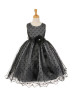 Black Polka Dot Tulle Tea Length Curly Hem Flower Girl Dress Black Polka Dot Tulle Tea Length Curly Hem Flower Girl Dress