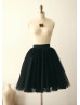 Black Tulle Short Bridal Skirt