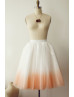 Ombre Ivory And Peach Tulle Bridal Skirt