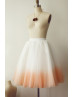 Ombre Ivory And Peach Tulle Bridal Skirt