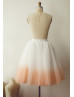Ombre Ivory And Peach Tulle Bridal Skirt