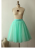 Mint Green Tulle Short Bridesmaid Skirt